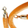 NovelBee 4pcs Orange Velvet Stanchion Ropes with Gold Hooks,5 Feet