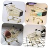 iplusmile 4Pcs Shopping Cart Tiny Pretend Play Compact Desk Ornaments