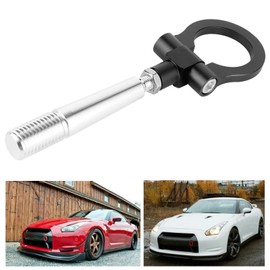 Car Towing Eye, Fydun CNC Aluminium Towing Hook Towing Hitch for Race Tracks Car Trailer Ring for FX35 FX45 FX50 QX70 (Black)