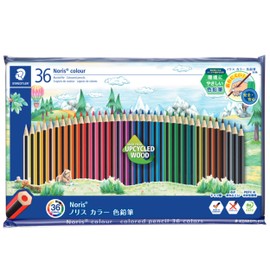 Staedtler Colored Pencils, Noris Colors, 36 Colors, Metal Case, Oil-Based, 1 Set 185 M36PB