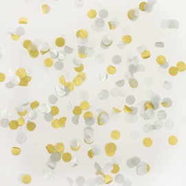 Gold, Silver, White Tissue Paper Confetti Pack - Christmas, New Years Eve, Birthdays, Weddings, Baby Showers, Parties