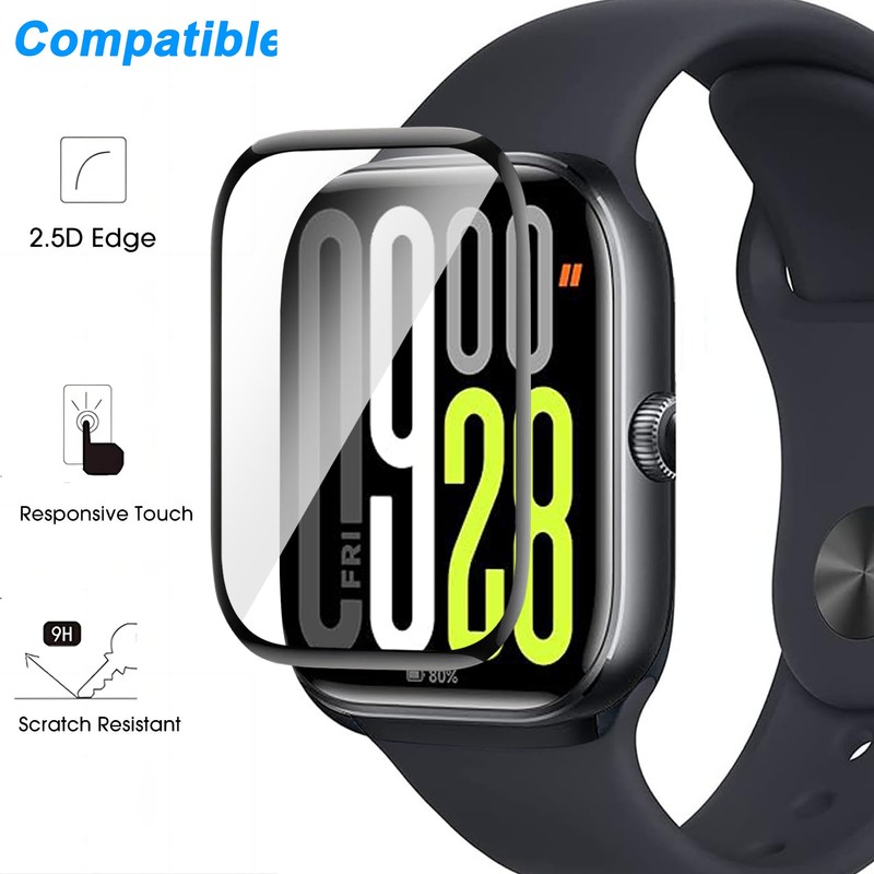 USDILU 4 Pack Mica para Smartwatch Redmi Watch 5, Soft