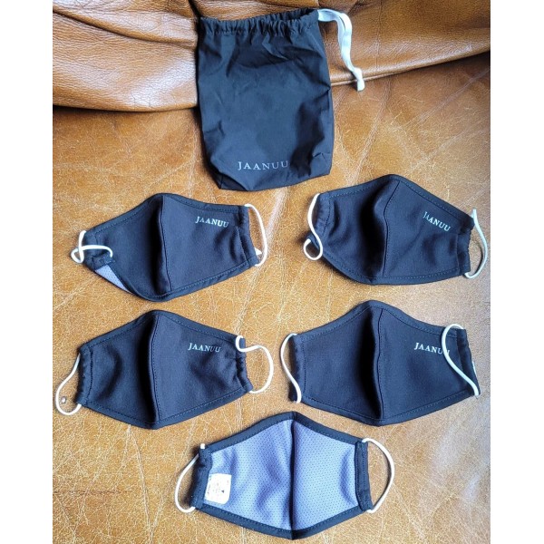 JAANUU 5 NEW Sealed Antimicrobial Reusable Washable JAANUU KIDS BLACK