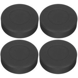 VANZACK Ice Hockey Pucks, Inline Hockey Puck Street Hockey Puck Game Training Pucks Rubber Training Pucks for Adults and Children, Pack of 4 (Black)