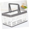 FUNOMOCYA Folding Basket Handle Portable Storage Containers Plastic Storage Basket