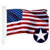 G128 Combo Pack: USA American Flag 3x5 Ft Embroidered Stars
