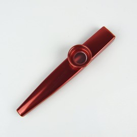 Metal Kazoo Flute Diaphragm Mouth Harmonica wind Instrument, Red