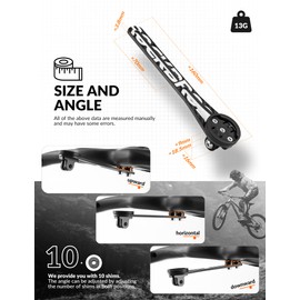ROCKBROS Bicycle Computer Mount Handlebar Mount Carbon Fibre Handlebar Extension Bracket Compatible with Garmin, Bryton, Wahoo, Giant Computers, Action Cameras and Bicycle Lights