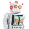 Metal Tin Robot Toy Retro Electric Rotating Figures Model Adult