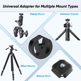 Starlink Mini Tripod Adapter - Aluminum Alloy Tripod Mount Adapter for Starlink Mini - 1/4"~20 and 3/8"~16 Threaded - Enables Tripod