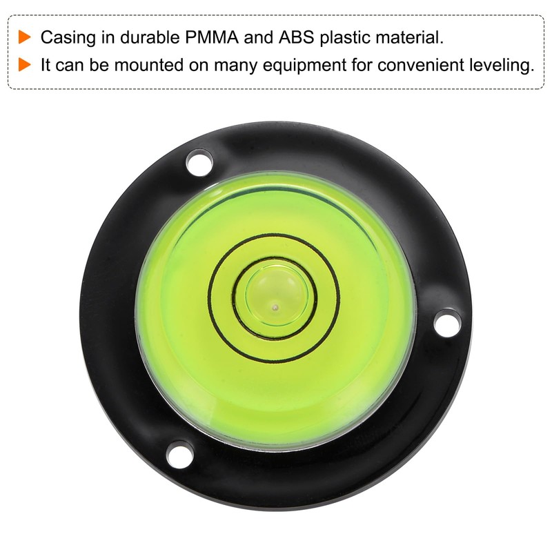 sourcing map Round Bubble Level 43x12mm Mini Circular Bullseye Spirit