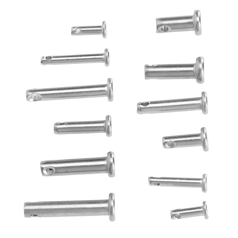 12 Sizes Stainless Steel Clevis Pin Single Hole Flat Head