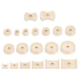 HARFINGTON 20pcs Watch Case Press Die Kit, Watch Case Back Nylon Fitting Dies Set Watch Repair Tool for Table Model Capping Machine, White