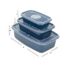 Home Basics Plastic Meal Prep Set, Blue | Perfect for