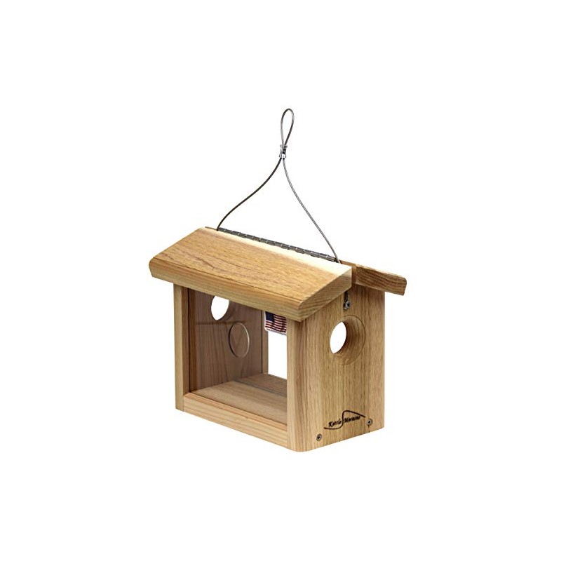 Kettle Moraine Cedar Hanging Bluebird Mealworm Feeder