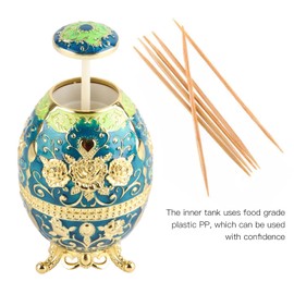 Pop-Up Automatic Toothpick Holder, Hand Press Retractable Retro Toothpick Dispenser for Kitchen Home Restaurant Club Bar