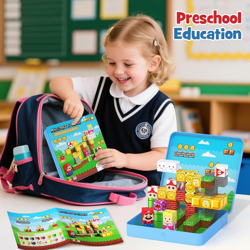 Mini Magnetic Blocks - 49 PCS Travel Magnet Building Blocks