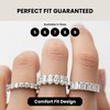 KISPER 14K White Gold Plated Eternity Band Rings for Women