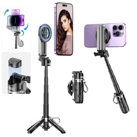 Universal XO Magnetic Selfie Stick Tripod with Bluetooth Remote Portable for Phone