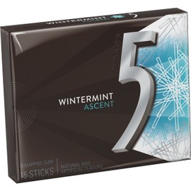 5 Gum Winter-Mint Ascent Sugar-Free Gum, 15 Count (Pack of 10)