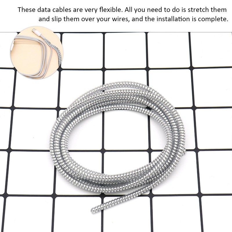 2 Pieces 2.8 Meters Long Data Cable Protective Sleeves, Data
