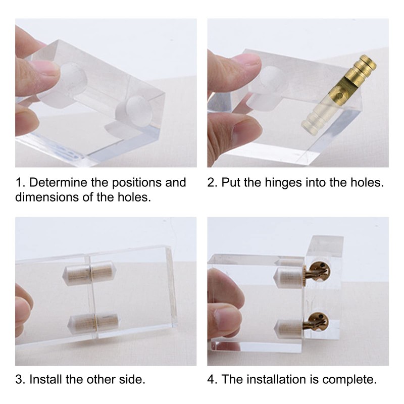 UFURMATE Barrel Hinges, 20 Brass Invisible Hinges Concealed Cylindrical Barrel