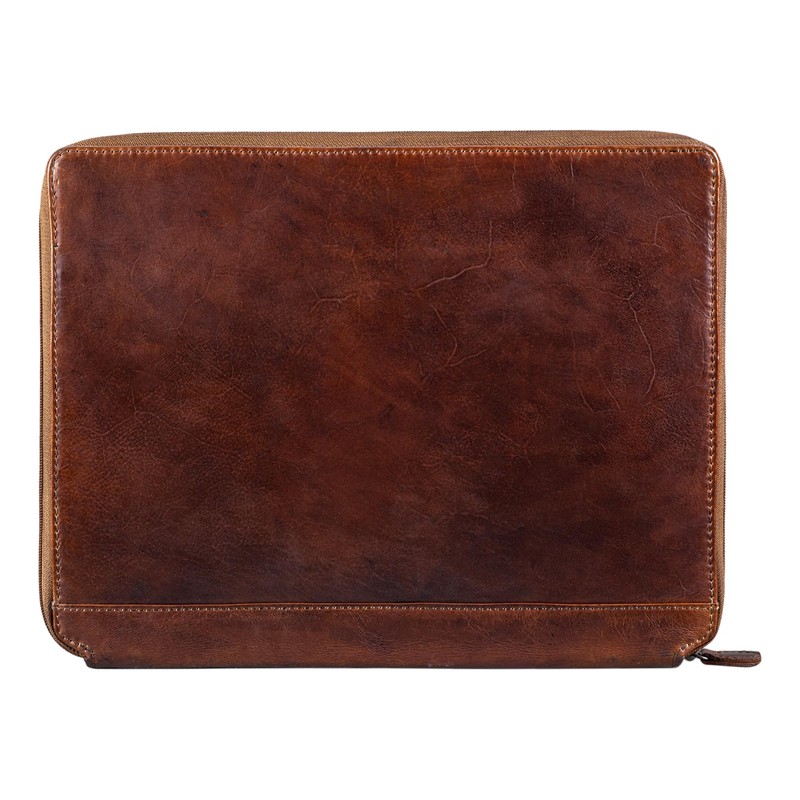 STILORD 'Dexter' Document Case A4 Leather Work Folder Vintage Document