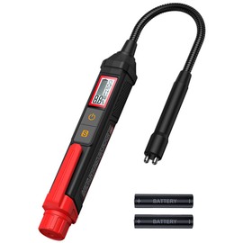 RQG Brake Fluid Tester, High Precision Brake Fluid Tester Pen with 5.2” Gooseneck Probe, 3 Color Backlight & Sound Alarm, Moisture 0-4% for DOT3, DOT4, DOT5.1