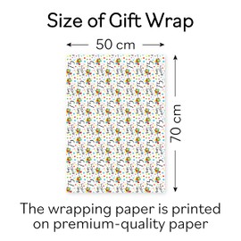 Hunts England - 1 Sheet Of 75th Birthday Fun Wrapping Paper - Includes 2 Gift Tags - Age 75 Folded Gift Wrap For Him/Her - Iconic Collection - Colourful Age Seventy Five Gift Wrap