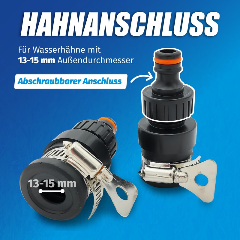 MaJoCompTec® ALLCONNECT Universal Tap Connection Set, Adjustable Water Tap Connection
