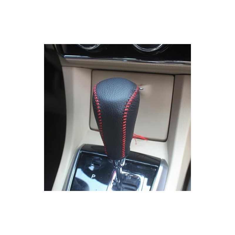 Genuine Leather Gear Shift Knob Cover Protector Hand Sewing for