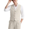Mens Ivory Linen Suit 2 Piece Casual Summer Suits Men
