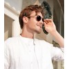 GREENTREEN Wooden Sunglasses, Polarised Aviator Glasses for Men and Women