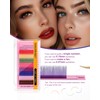 NAGARAKU Colourful Individual Eyelashes, 1:1 Eyelashes, 8 Mixed Rainbow Colours,