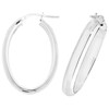 925 Sterling Silver Ladies Hoop Earrings - 36mm*4mm WJS39440