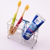 Versatile Bathroom & Desk Organizer for Oral Care and Stationery Stainless Steel 10ea