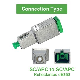 5Pcs 10dB SC for APC Fiber Optic attenuator, Fiber Signal Attenuation Converter, SC Inserts Connector for Fiber Optic Transmission