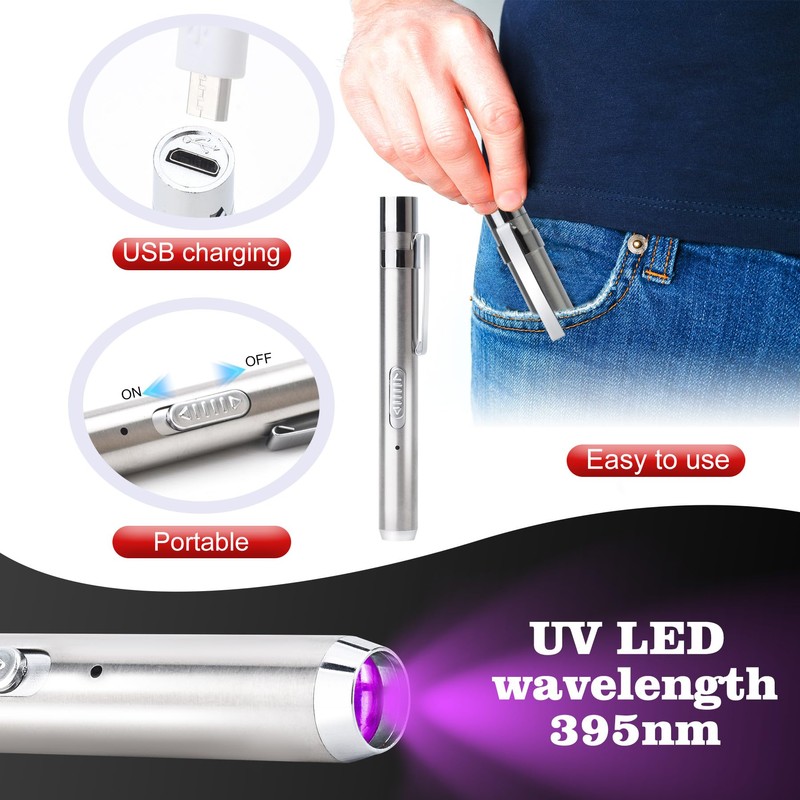 UV Resin Kit with UV Light, 60g 5-Second Cure Transparent