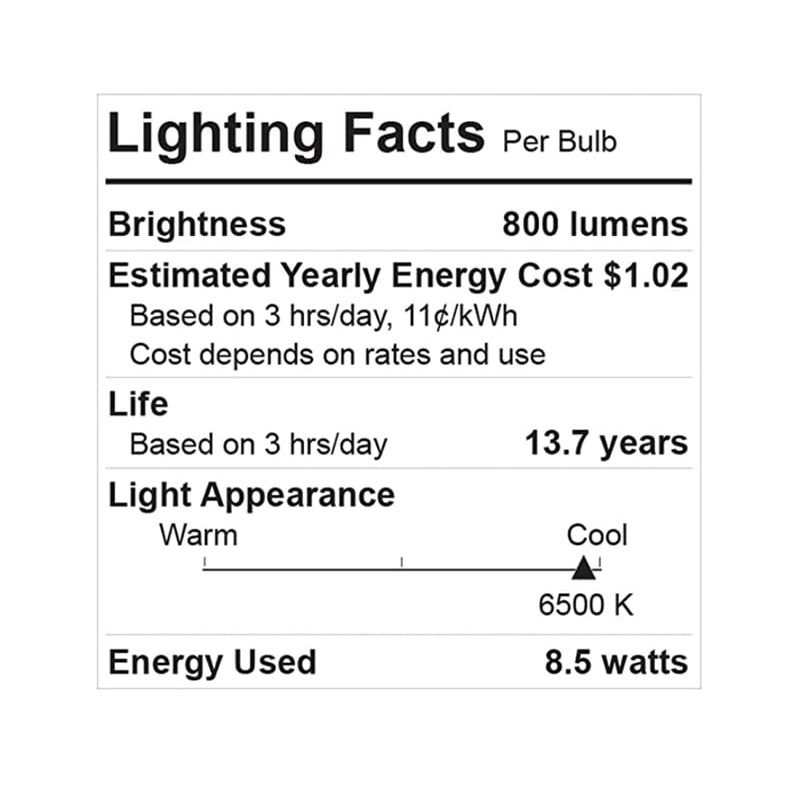 GE Refresh Arctic White, Cool Daylight 60w EQ A19 Dimmable