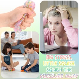 Mini Stress Ball, Graininess Toy Stress Relief Ball, Relieve Work Anxiety, Exercise Hand Flexibility, Party Favors, Pink Bead