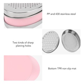 Parmesan Cheese, Cheese Grater Dual Sided Stainless Steel Box Grater Portable Food with Food Storage Container for Ginger Radish ()