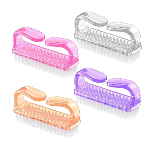 Triko Set de 4 Cepillo para Limpiar Uñas, Cepillo para