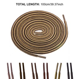 XNBTFK 6 Pairs Round Work Boot Laces Heavy Duty, Round Boot Laces for Walking Boots Heavy Duty, Durable Shoelaces for Hiking,Walking, Outdoor Boots, Wear-Resistant and Sturdy Boot