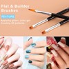TEOYALL Nail Art Brushes, Nail Design Painting Brushes Builder Gel
