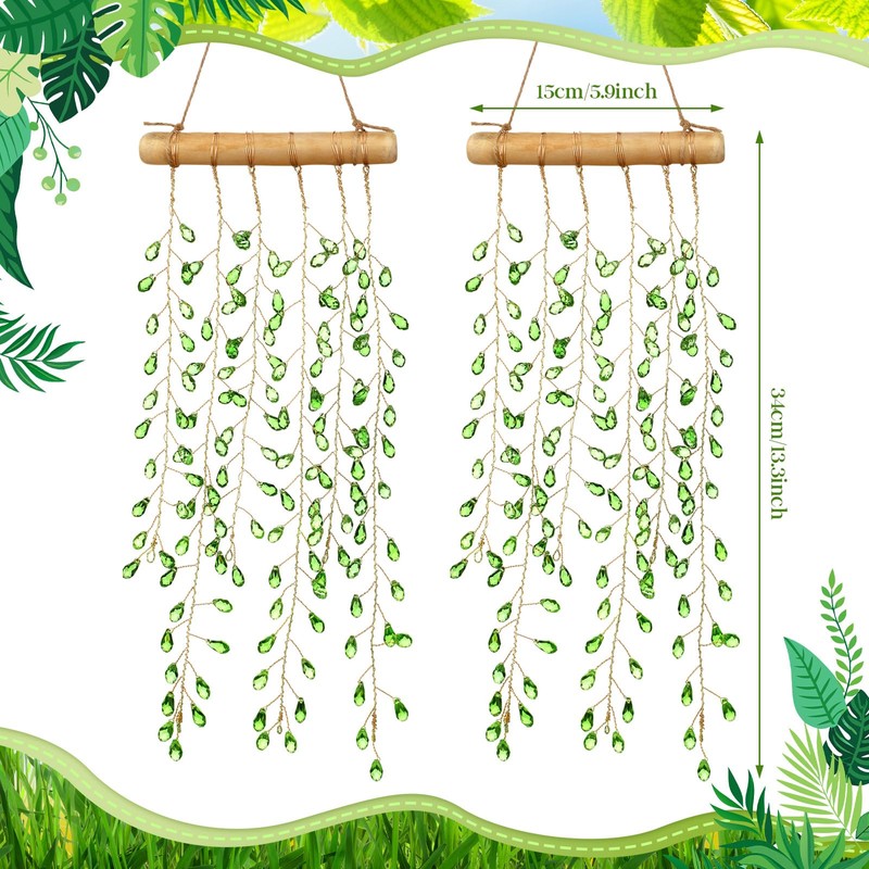 Suncalla 2 Pcs Crystal Suncatchers for Window Boho Decor Hanging