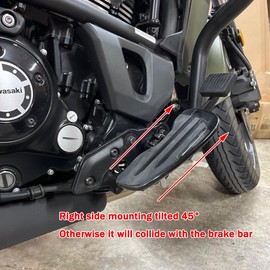 GYMAKR Motorcycle Footpeg Front Foot Pegs for K-awasaki Vulcan S 650 2015-2025 Driver Foot Rest Aluminum Motorbike Highway Footboard Accessories (A-Black)