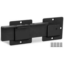 KINJOUZ 9" Flip Gate Latch Lock with 4 Padlock Holes, 4mm Extra Heavy Duty Carbon Steel Adjustable Door Latch for Sliding/Swing Gates, Outdoor Wooden Fence, Barn, Shed, Garage, Yard, Double Gate