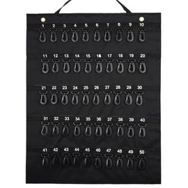 Wuliim Fireproof Rollable Key Case, Portable Roll Up Key Organizer, 50 Key Hooks, Flexible Durable Vinyl & Silicone Roll Up Organizer for Car Dealership, Hotel and Real Estate