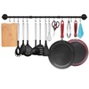 TLBTEK 50 inch Black Pipe Pot Bar Rack Wall Mounted