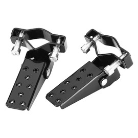 Qiilu Motorbike Foot Pegs, Black Motorcycle Foot Pegs Stylish Metal Motorcycle Motorbike Frame Foot Pegs Rests Pedals